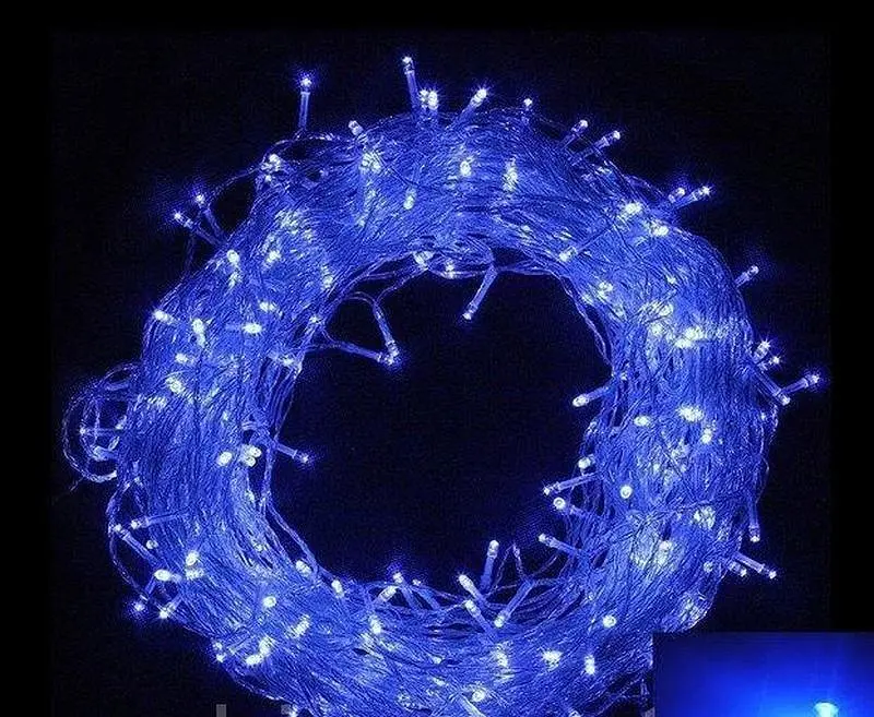 Гирлянда штора Водопад 240-B большая лампа 3D led blue 3х2м (силиконовый провод с удлинением) - фото 5