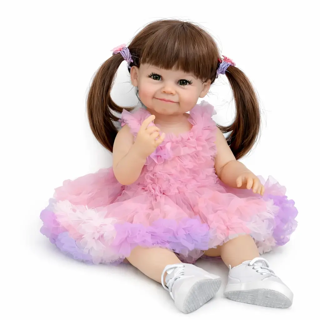 Реалістична Кукла Реборн 55 см повністю силіконова Doll Reborn Baby К0100612 - фото 3