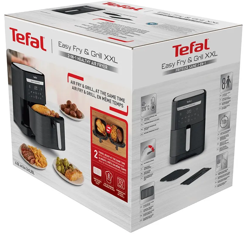 Tefal Мультипіч EasyFry&Grill XXL, 1830Вт, чаша-6.5л, сенсорне керув., 8 програм, пластик, чорний - фото 10