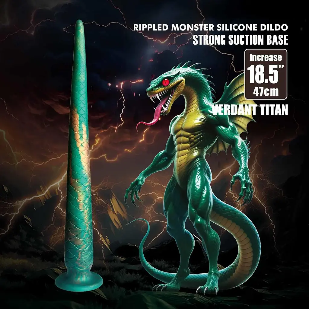 Фалоімітатор Power Monsters Verdant Titan, 47 см (зелений) - фото 7