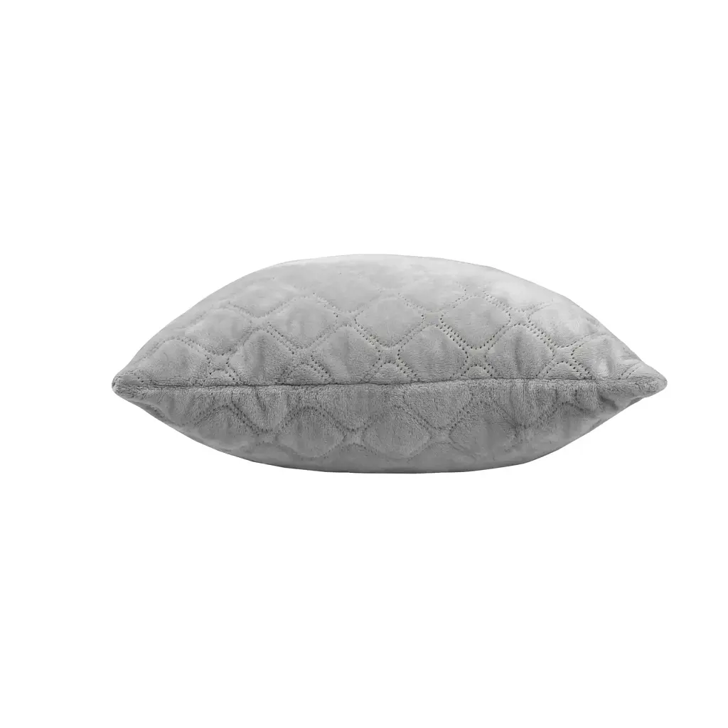 Подушка декоративная ТЕП VELOUR 40x40 см светло-серая - фото 3