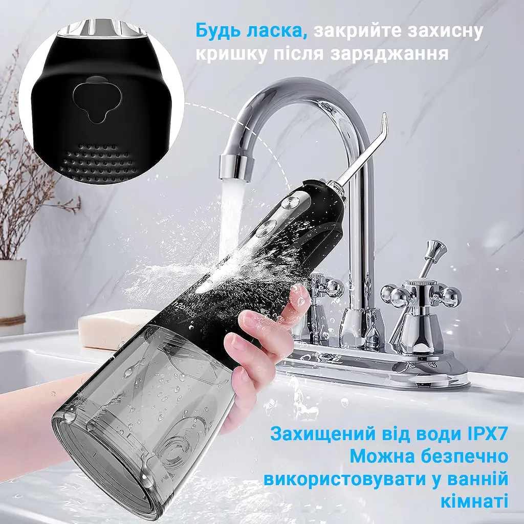 Іригатор H2ofloss HF-9Р Black - фото 6