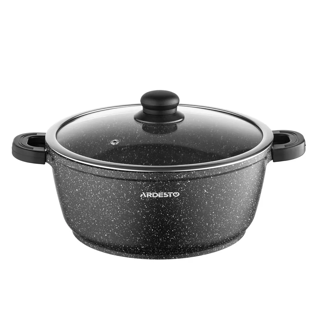 Каструля з кришкою Ardesto Gemini Anzio AR2454GE 26 см 5 л чорна - фото 2