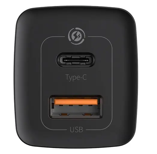 Мережевий зарядний пристрій Baseus GaN Lite 65 W 1 USB + Type-C (CCGAN2L-B01) чорний - фото 7