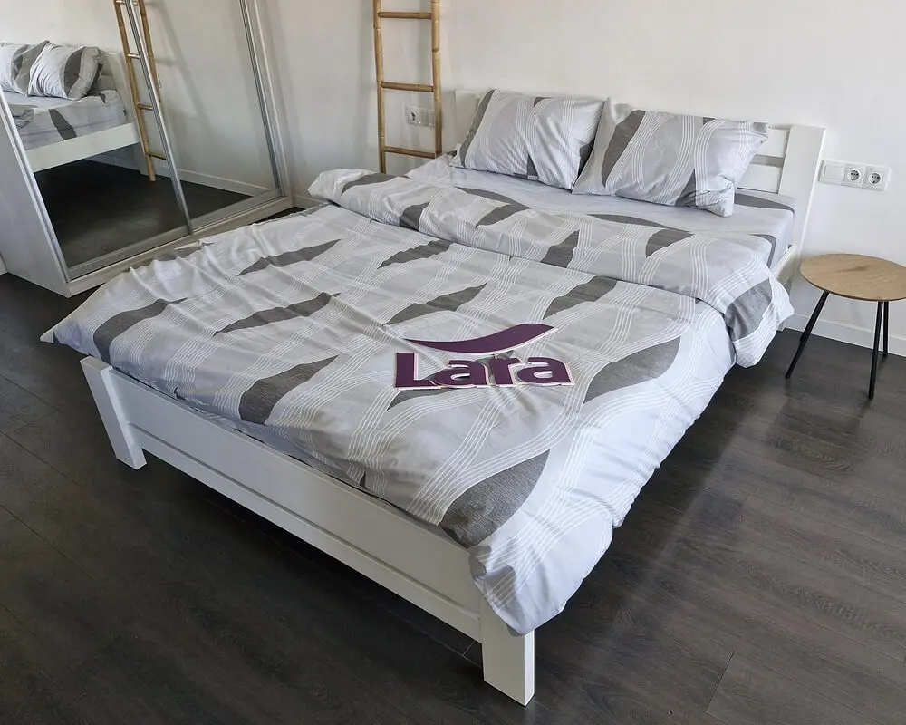 Постільна білизна LARA сатин d13266e160 з простирадлом на резинці 160х200х25 євро 200х220 см - фото 2