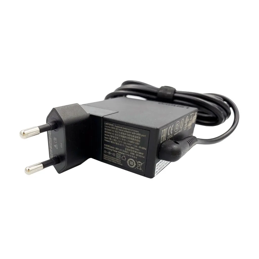 Блок живлення до ноутбуку Lenovo 65W 20V, 3.25A, 4.0/1.7, + 5V/1A/USB (LTA65W-USB / A40372) - фото 3