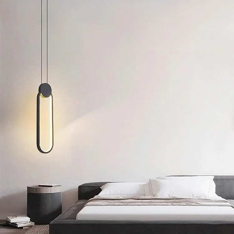 Подвесной светильник LED в черном корпусе 38х10 см | Line F | Арт. JU15-100 BK - фото 3