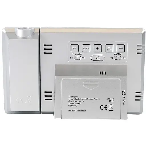 Годинник проєкційний Technoline WT538 Silver/Anthracite (WT538) - фото 7