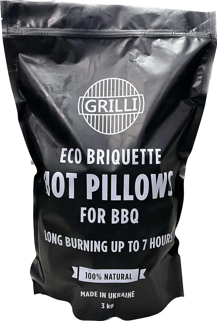 Деревно-вугільний екобрикет Grilli Hot Pillows 3 кг (777777) - фото 4