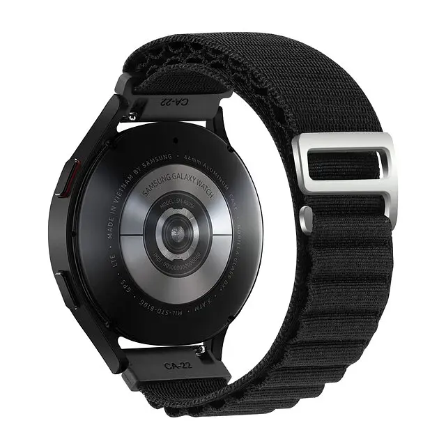 Ремешок для Xiaomi Amazfit GTR 33 pro - черный Watchbands NormalCloth Wave ширина крепления 22мм нейлоновый (W22-8WB09675557) - фото 2