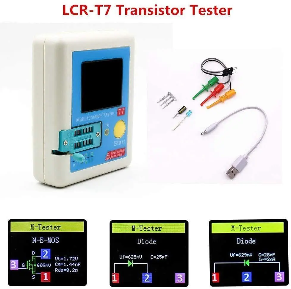 Тестер радіокомпонентів транзисторів LCR-T7 ESR вимірювач ESR LCR - фото 4