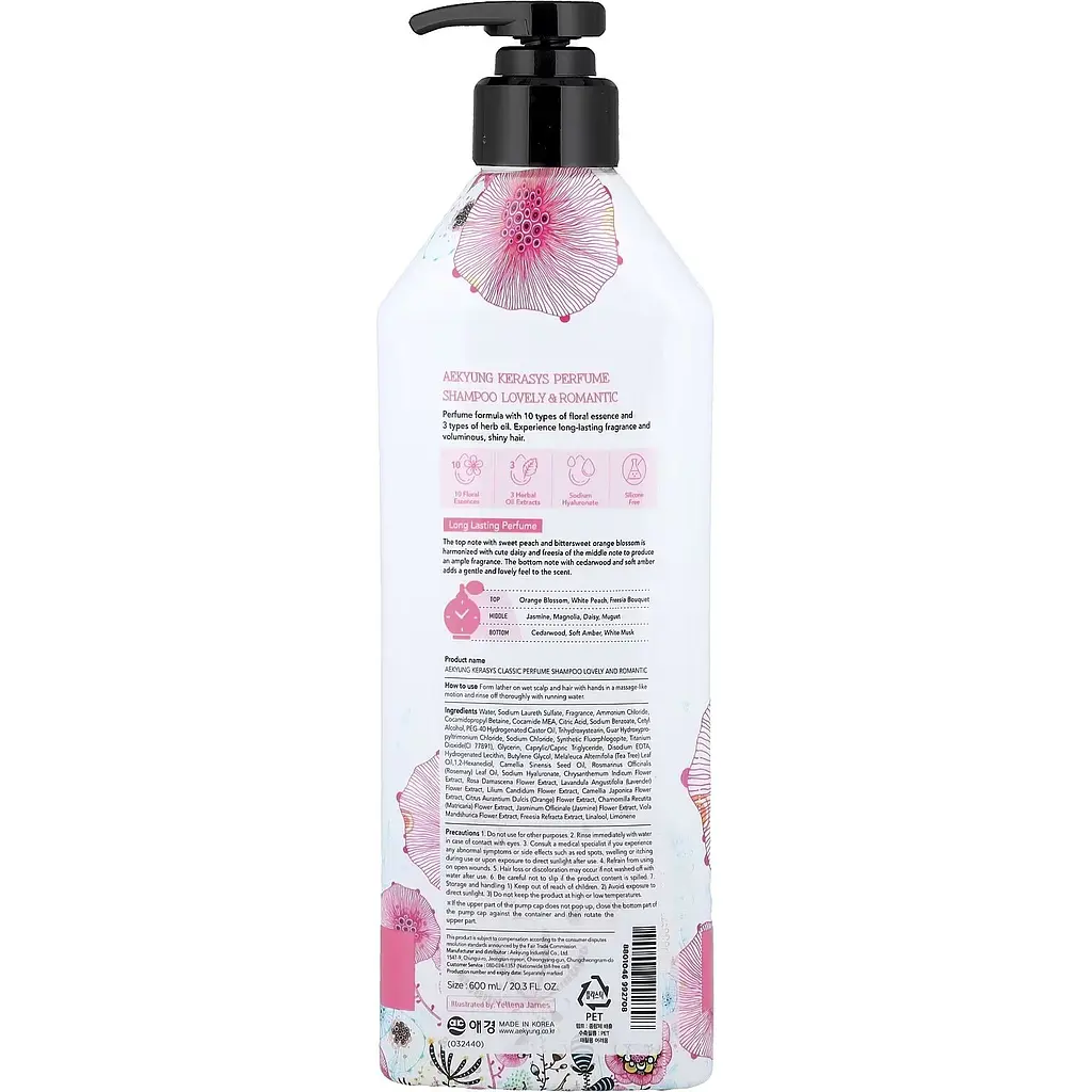 Шампунь для пошкодженого волосся Kerasys Lovely&Romantic Perfumed 600 мл - фото 2
