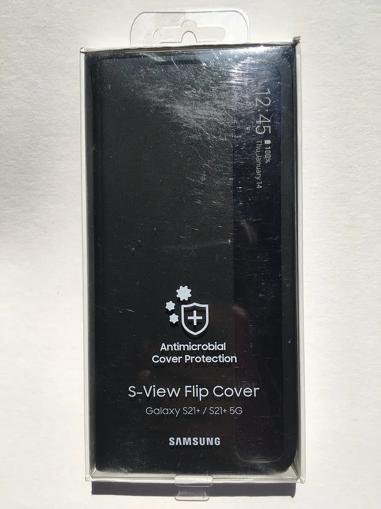 Оригінальний чохол-книжка для Samsung Galaxy S21 Plus Black S-View Clear View Cover Smart (EF-ZG996CBEGRU) - фото 2