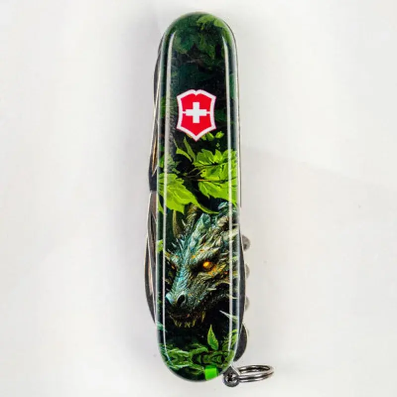 Ніж Victorinox Huntsman Zodiac 91 мм Зелений дерев'яний дракон (1.3713.3_Z3240p) - фото 10