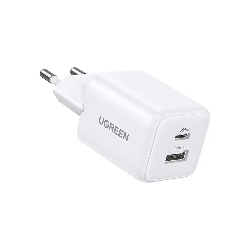 Зарядний пристрій Ugreen X514 1xUSB-C PD20W + 1xUSB GaN white (65006) - фото 2