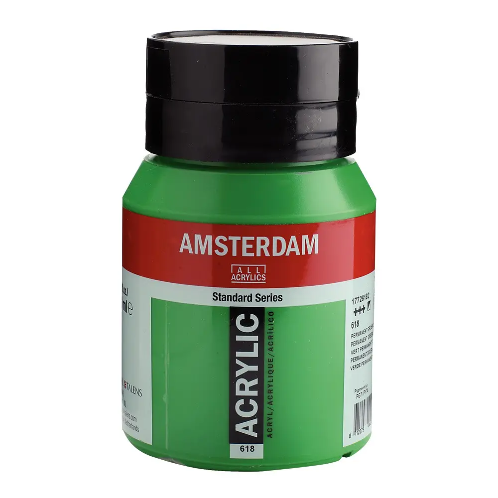 Фарба акрилова Amsterdam (618) Перм. зелений світлий 500 мл Royal Talens (8712079044312)
