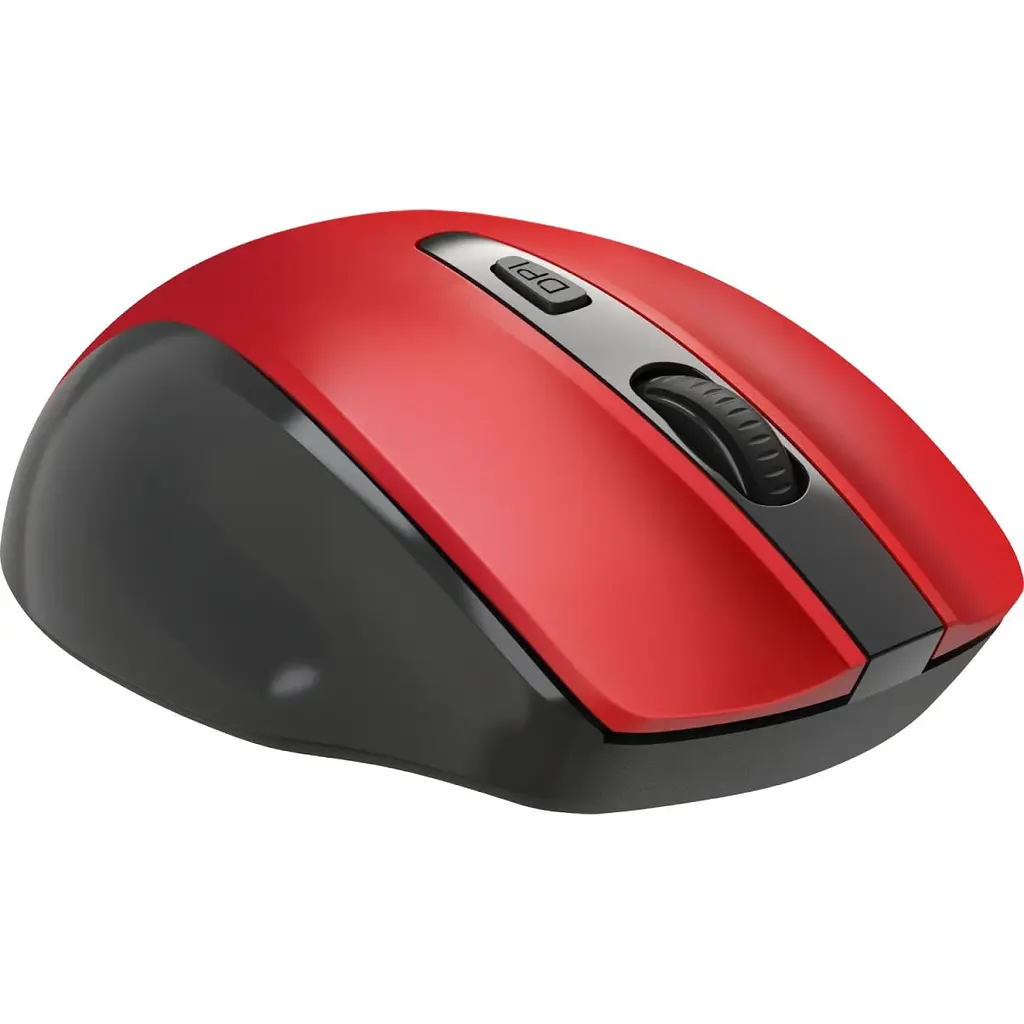 Компьютерная мышка Defender Prime MB-053 беспроводная 6 кн. до 1600 dpi бесшумная красная (52052) - фото 6