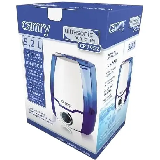 Увлажнитель воздуха Camry CR 7952 ароматерапия площадь 45 м² резервуар 5.2 л автовыключение - фото 5