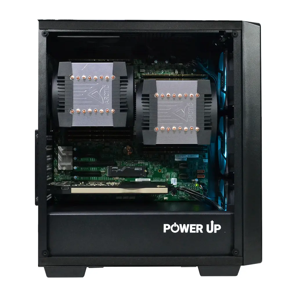 Двопроцесорна робоча станція Power Up #379 AMD EPYC 7642 x2/128 GB/SSD 2TB/NVIDIA Quadro RTX A4000 16 Gb - фото 3