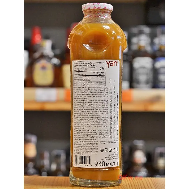 Сік Yan персиковий без цукру 930 мл - фото 3
