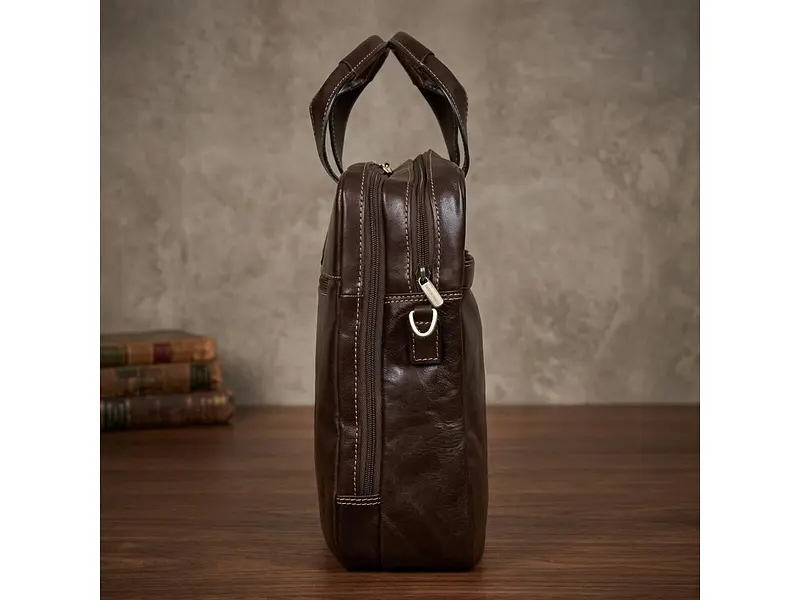 Чоловіча сумка-портфель Italico 9954-40 moro Коричнева 40x30x10 см TONY PEROTTI sum0029077 - фото 9
