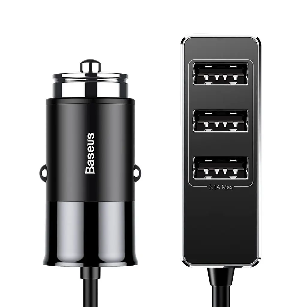 Автомобильное зарядное устройство для Baseus Enjoy Together 4-in-1 Black CCTON-01 - фото 2