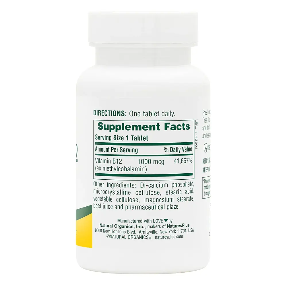 Вітаміни та мінерали NaturesPlus Vitamin B12 1000 mcg 90 таблеток - фото 2