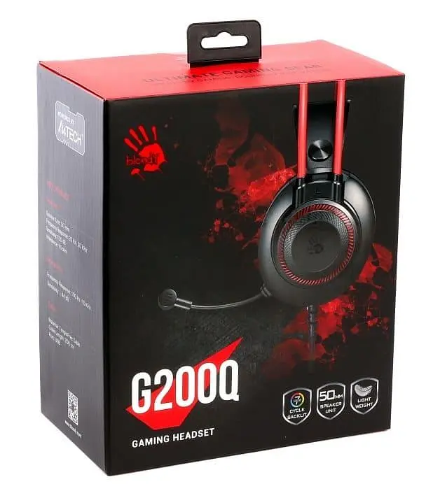 Ігрова гарнітура Bloody A4Tech G200Q Black (G200Q (Black+Red)) - фото 8