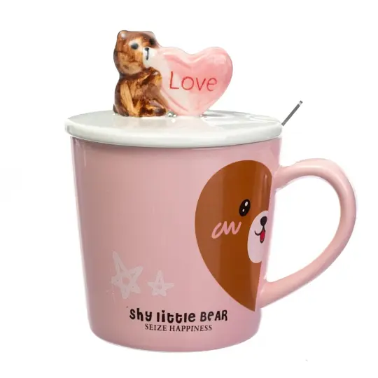 Чашка Elisey Happiness 4 250 мл (8805-0273) рожевий       - фото 1