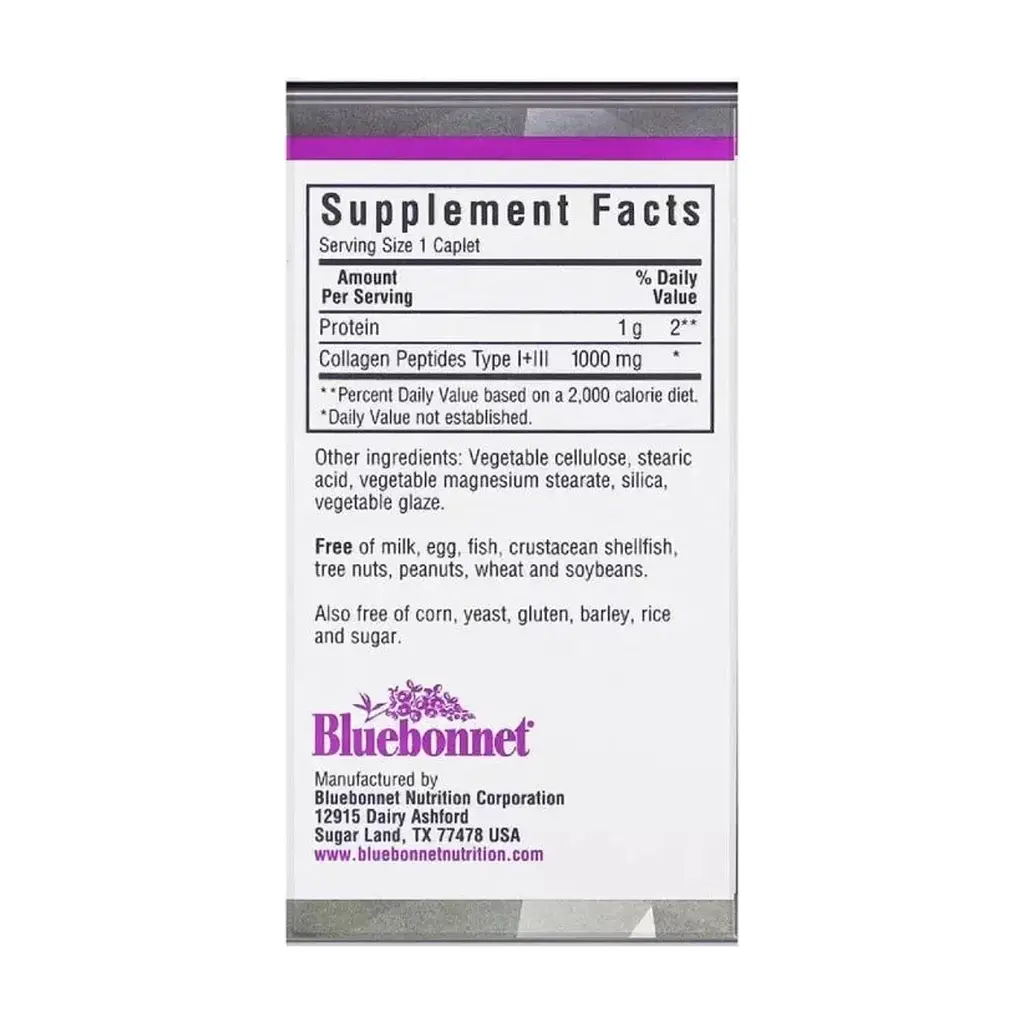 Витаминно-минеральный комплекс Bluebonnet Nutrition Коллаген 1000 мг, Beautiful Ally, Collagen Type I + III, 90 капсул (BLB1516) - фото 2