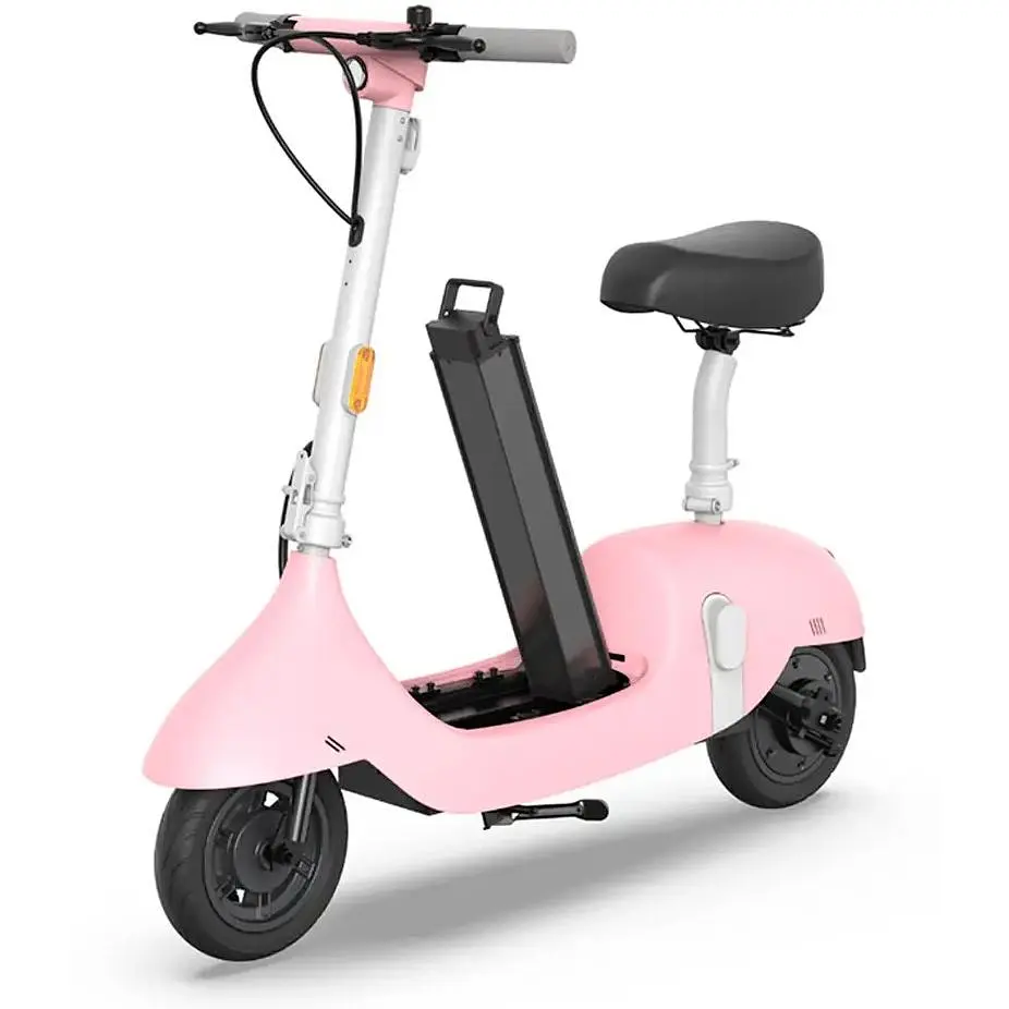 Електросамокат OKAI Ceetle PRO EA10C міський із сидінням складаний 900W батарея 10.4Ah пробіг до 55 км NFC App до 100 кг Pink - фото 2