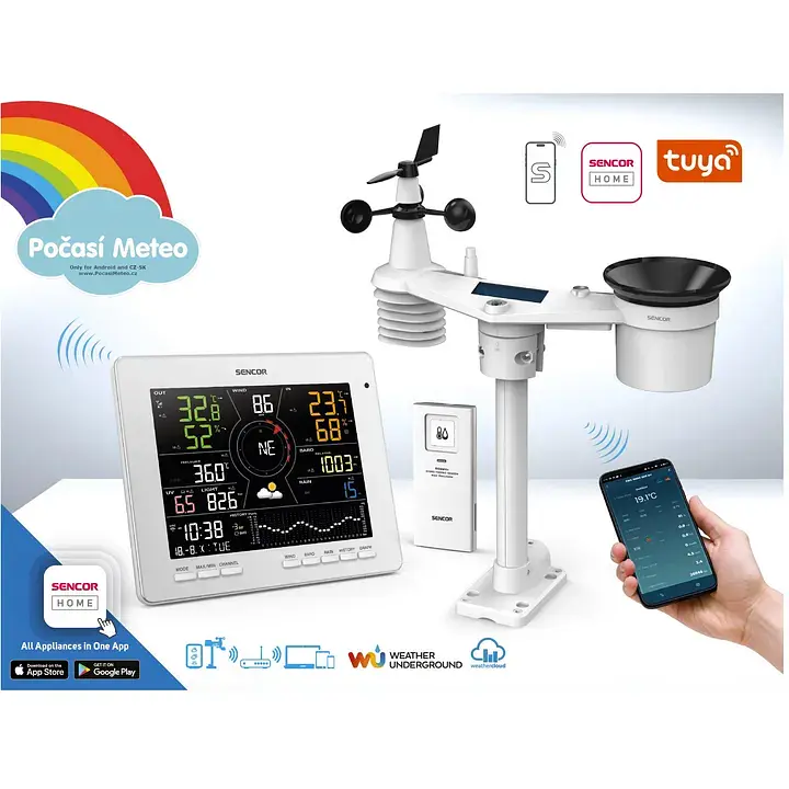 Метеостанція Sencor біла (SWS16600WIFI) - фото 3