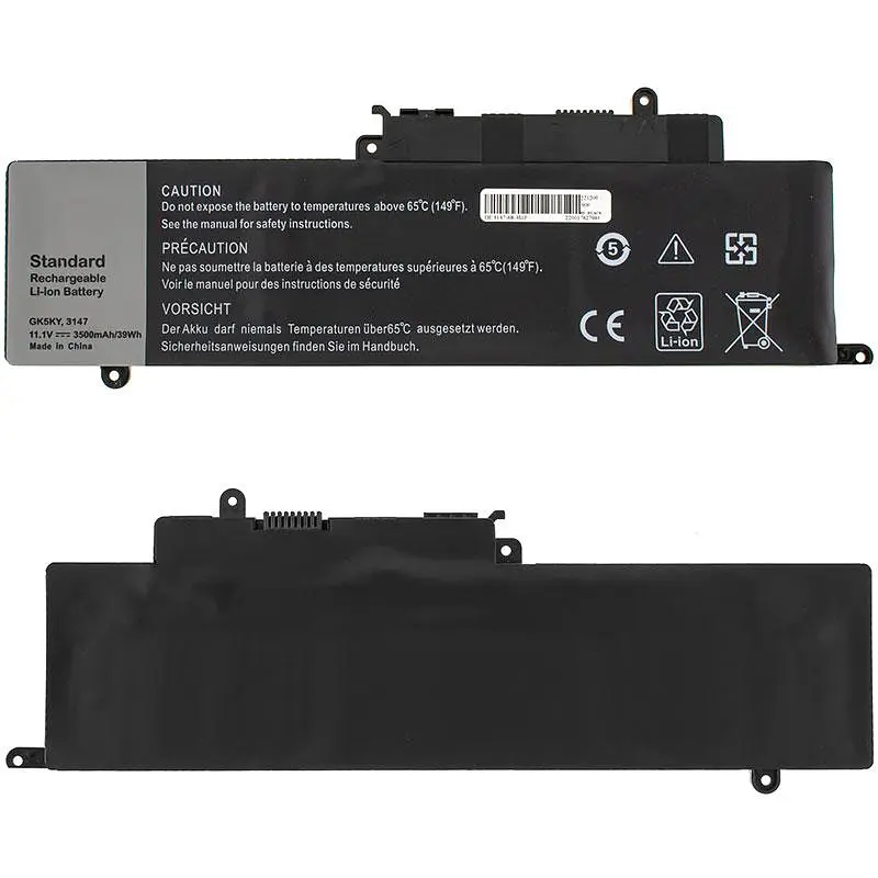 Батарея для ноутбука Dell GK5KY (Inspiron: 3147 7347 7348 7352 7359) 11.1V 3500mAh 39Wh Чорний - фото 2