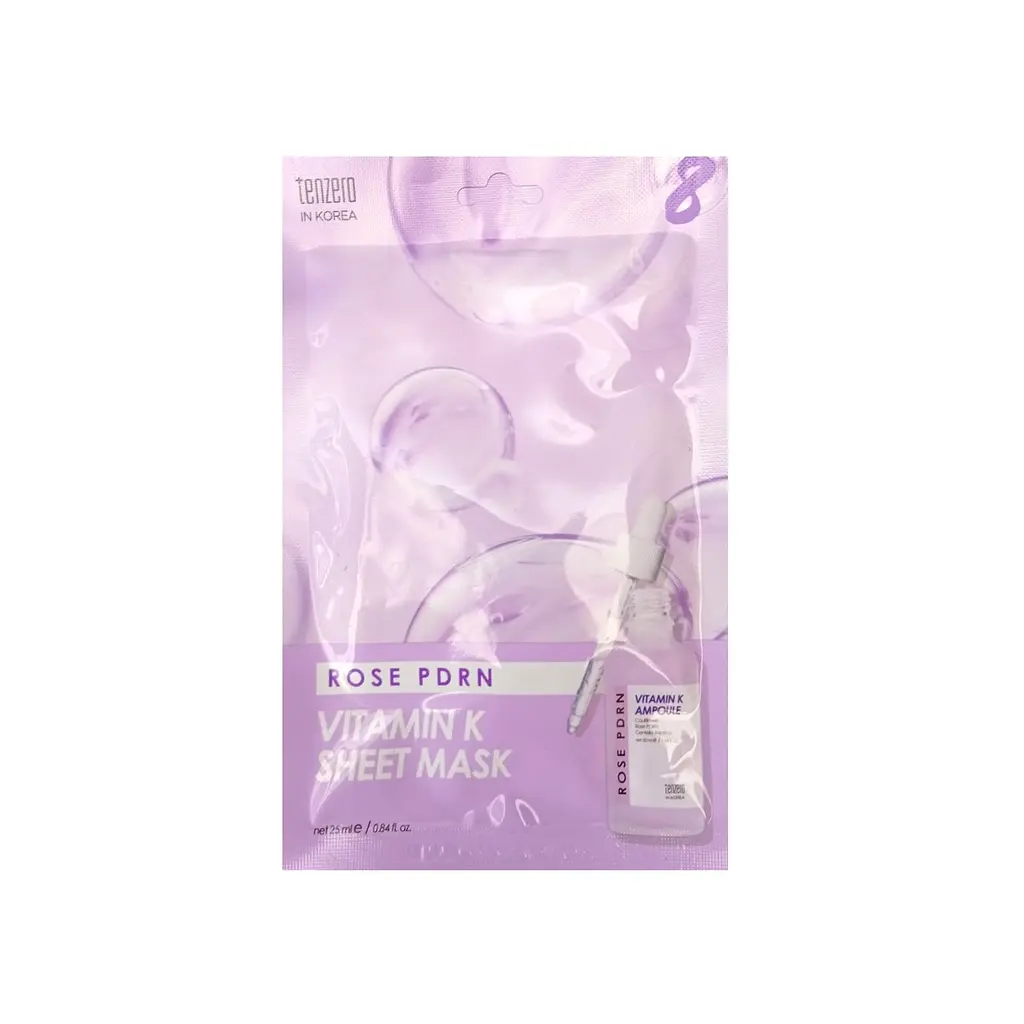 Tenzero Маска Ampoule тканин. д/обл. Rose PDRN Vitamin K 25 мл