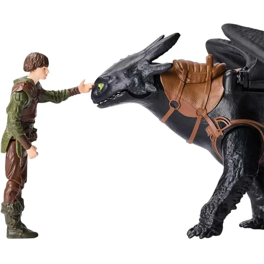 Набор Dragons Как приручить дракона Беззубик 33 см и всадник Иккинг 7.5 см (SM66663/6074007) - фото 4