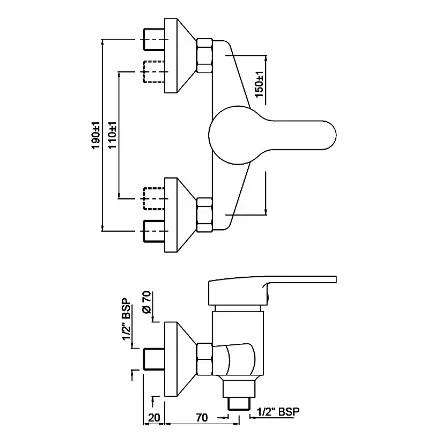 Змішувач для душу Jaquar Opal Prime OPP-CHR-15149PM, Хром - фото 2