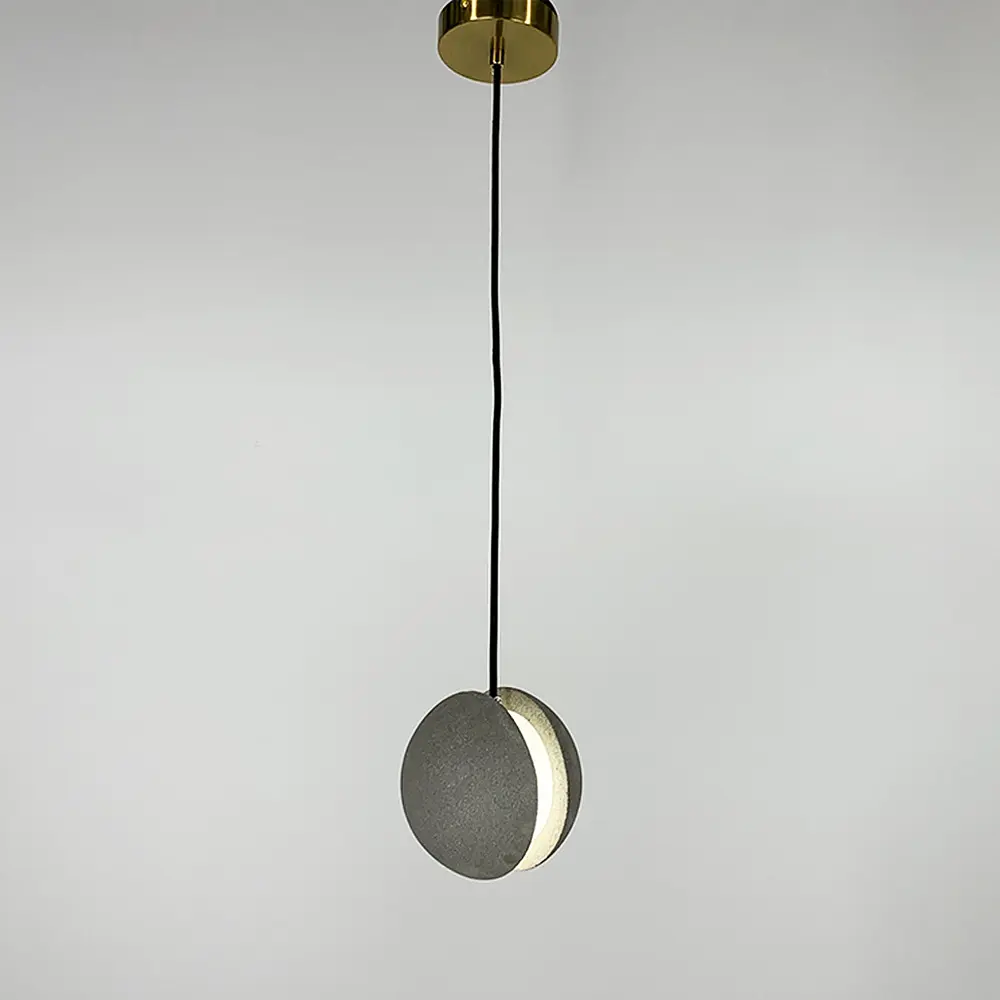 Підвіс MOON CONCRETE у вигляді розділеної сірої бетонної кулі Line.F MJ 169-140 GR - фото 6