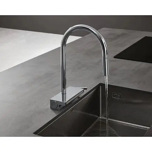 Змішувач Hansgrohe Aquno Select M81 170 3jet кухонний з витяжним виливом 73837800 Stainless Steel Finish Нержавіюча сталь - фото 2