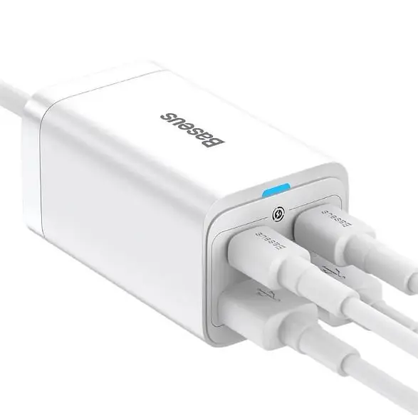 Зарядное устройство для адаптера Baseus Gan3 Pro CCGP040002 4 выхода белое - фото 4