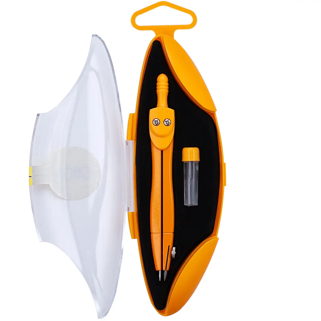 Циркуль ZiBi Kids Line Start Neon в твердому футлярі з запасним грифелем помаранчевий (ZB.5323NS-08) - фото 2