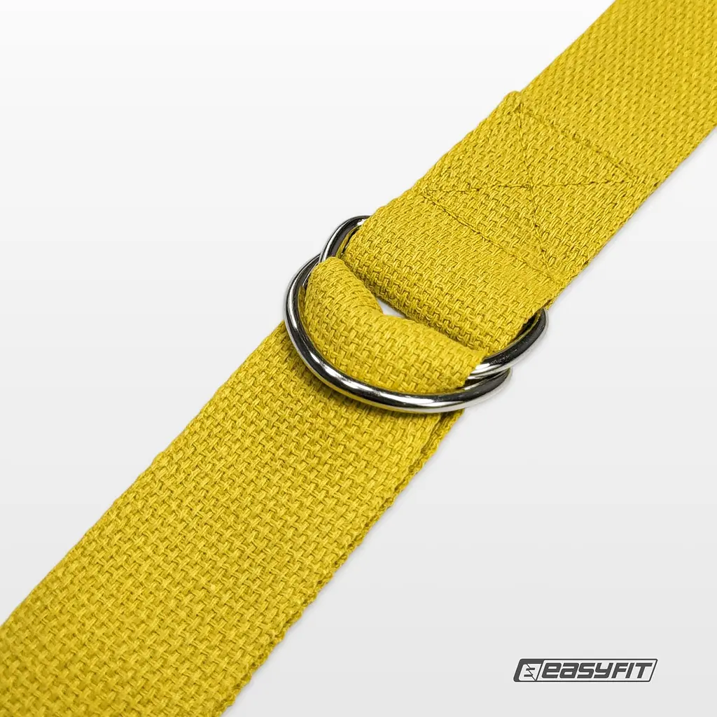 Ремінь для йоги EasyFit жовтий - фото 4