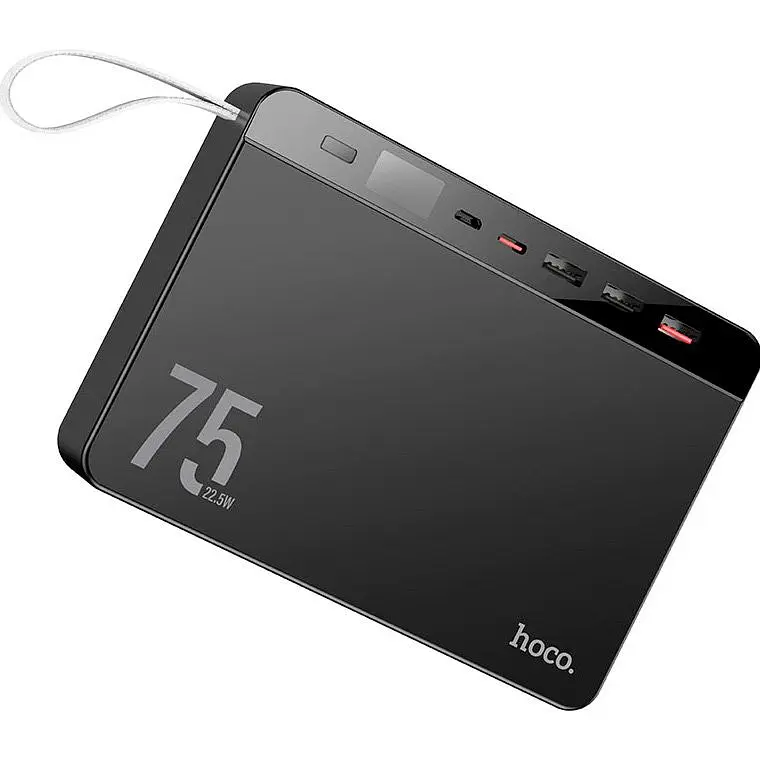 Зовнішній акумулятор Hoco J94 Overlord 75000mAh 22.5W Black (779175) [101153] - фото 4