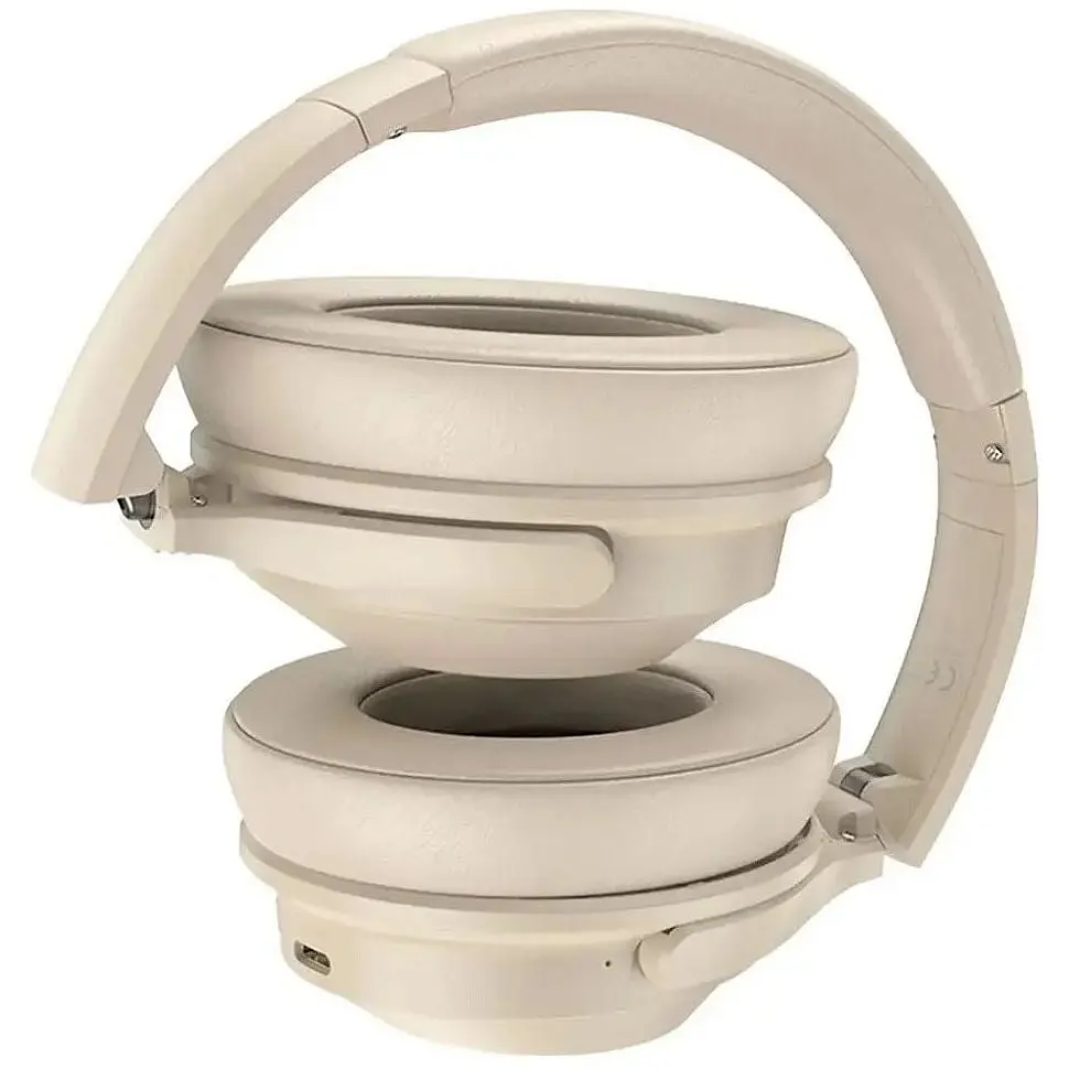 Навушники Bluetooth Hoco W37 Sound Active Noise бежеві - фото 2