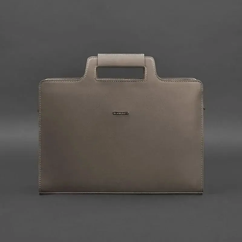 Сумка для ноутбука та документів BlankNote Жіноча шкіряна 15 Brown-Beige (BN-BAG-36-beige) - фото 9