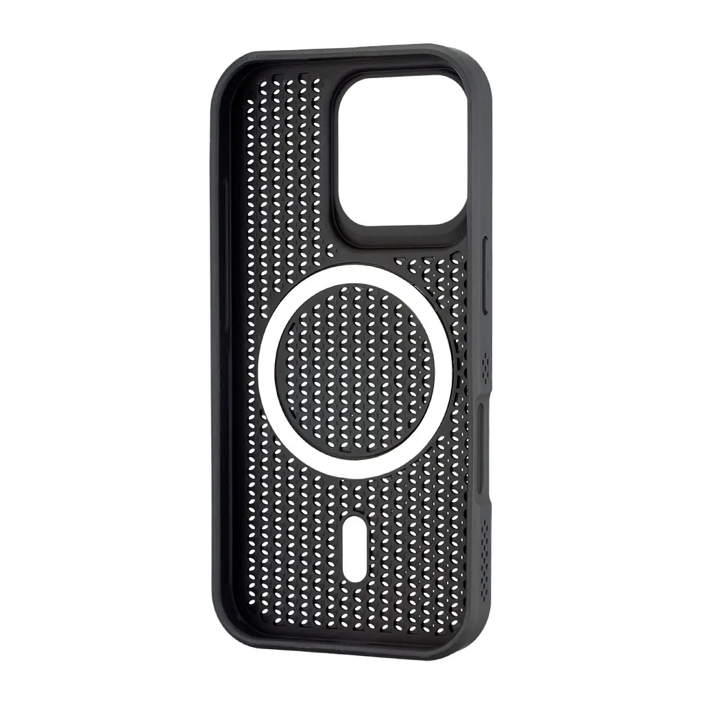 Чохол Silicone Cooling Сase with MagSafe iPhone 16 Pro Black - фото 3