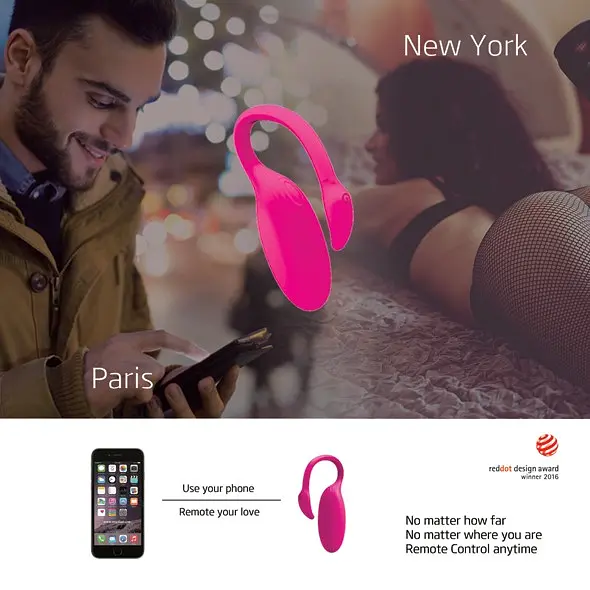 Віброяйце з керуванням зі смартфона Magic Motion Flamingo 7.2 см рожевий - фото 9