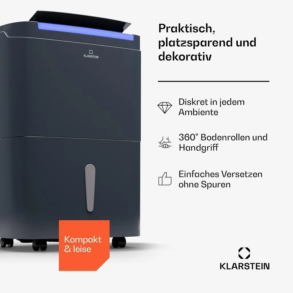 Осушитель воздуха KLARSTEIN DryFy Connect 30 (10045539) Антрацит - фото 2