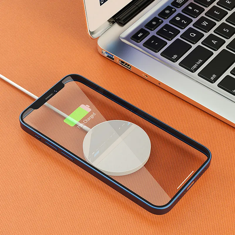 Зарядка Qi HOCO Original series magnetic wireless fast charger CW28 15W белое - фото 2