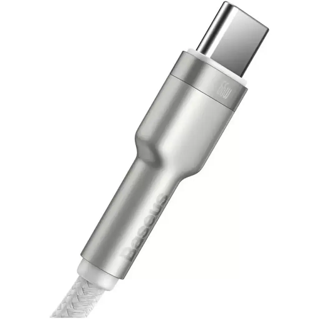 Кабель Baseus Cafule Metal Data Cable USB-A to USB-C 1m White (CAKF000102) [169650] - фото 4