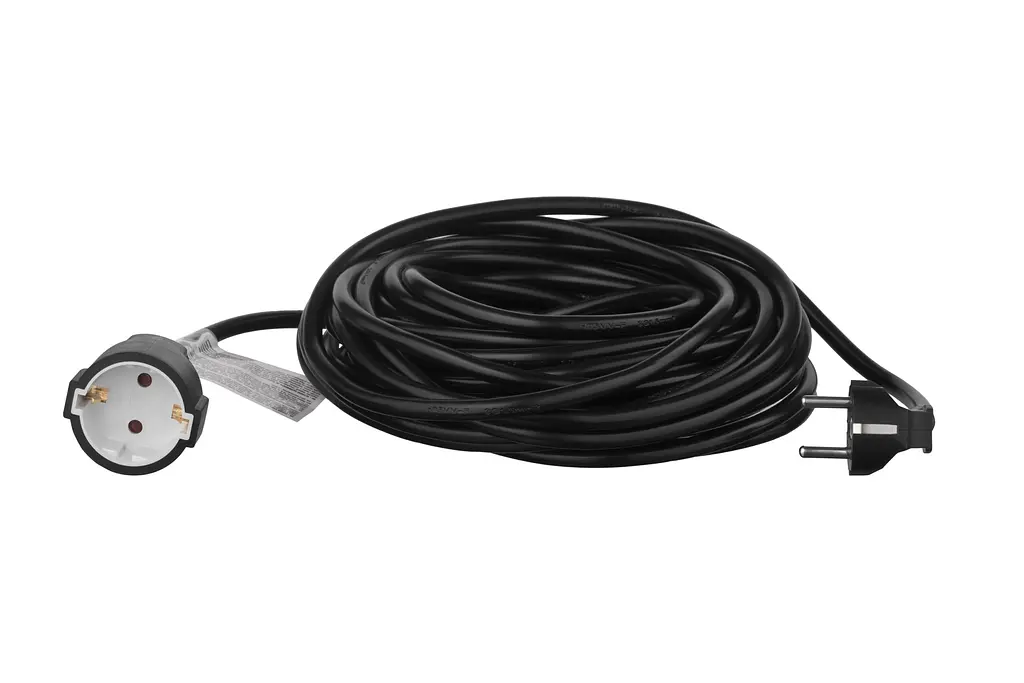 Подовжувач мережевий 1 розетка 15 м 2E Power Extension 1 Type F 15m 16 A Black